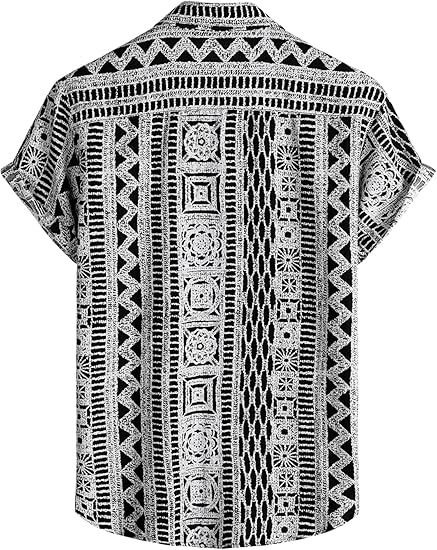 VATPAVE Mens Casual Short Sleeve Button Down Shirts Regular Fit Hawaiian Summer Shirt